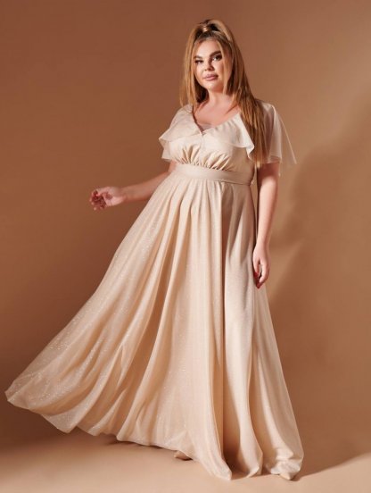 Вечернее длинное шифоновое платье на свадьбу для мамы невесты или жениха, большой размер, фото 1