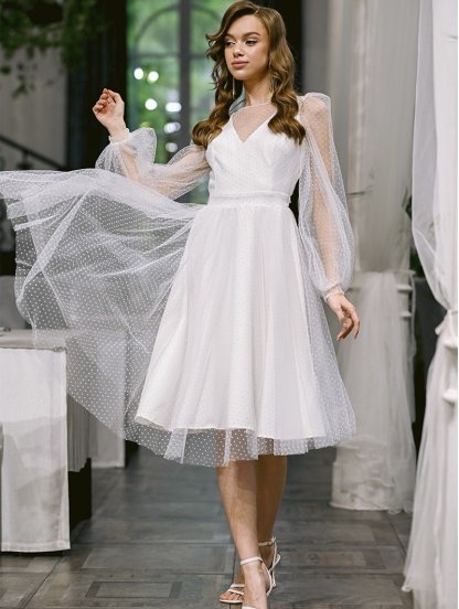 Вечная элегантность| Белое платье для помолвки | Женское летнее вечернее платье, фото 1