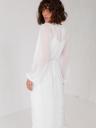 «Изысканное белое летнее платье | Узор в горошек и прозрачные рукава | Идеально подходит для вечеринки», фото 2