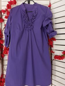 Красивая фиолетовая деловая блузка