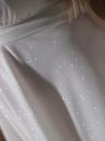 Белое длинное шифоновое платье большого размера с коротким рукавом и поясом, фото 4