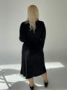 Женское черное приталеное платье футляр ниже колена, фото 3