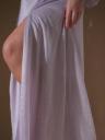 Лавандовое платье в пол с длинными рукавами идеальный летний наряд для подружки невесты или гостьи на свадьбе, фото 5