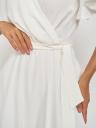 Элегантное белое платье миди с рукавами-бабочками – идеально подходит для летних коктейлей и официальных мероприятий, фото 5