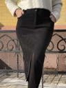 Классическая черная юбка миди длины, фото 3