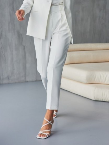 Белые женские брюки, классическая костюмка., фото 1
