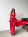 Нарядное длинное красное платье с открытой спиной, фото 5