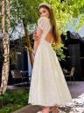 Элегантное белое кружевное платье-миди с короткими рукавами – идеально для весенних и осенних мероприятий, фото 7