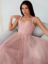 Красивое корсетное платье ниже колен розового цвета, фото 2