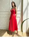 «Волшебное летнее коктейльное платье в красном цвете: лучшее платье миди для гостей на свадьбе», фото 5
