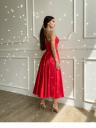 «Волшебное летнее коктейльное платье в красном цвете: лучшее платье миди для гостей на свадьбе», фото 3