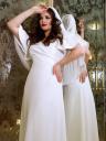 Белое летнее платье для женщин: макси на бретелях для свадьбы, дня рождения и элегантных вечеров, фото 11