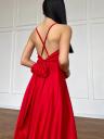 Нарядное длинное красное платье с открытой спиной, фото 3