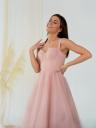 Красивое корсетное платье ниже колен розового цвета, фото 3