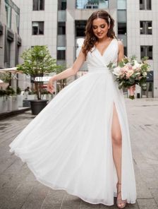 Модное белое шифоновое платье | Белое макси-платье | Потрясающее платье с открытой спиной