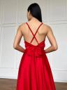 Нарядное длинное красное платье с открытой спиной, фото 2