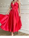 «Волшебное летнее коктейльное платье в красном цвете: лучшее платье миди для гостей на свадьбе», фото 6