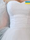 Свадебное нарядное белое платье в пол со сьемными рукавами, фото 7