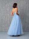 Красивое длинное корсетное платье голубого цвета, фото 2
