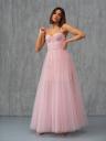 Красивое корсетное платье с короткой обкой розового цвета, фото 2