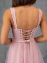 Красивое корсетное платье с короткой обкой розового цвета, фото 3