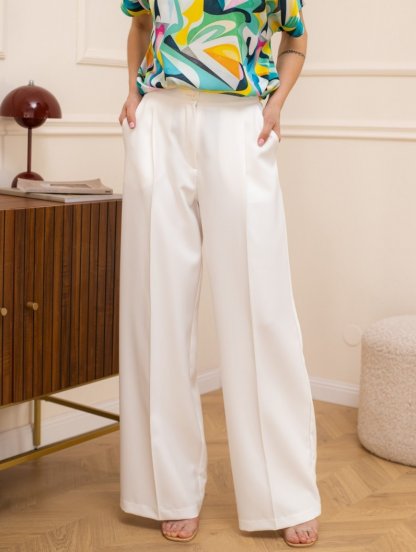 Белые классические легкие брюки на лето, фото 1