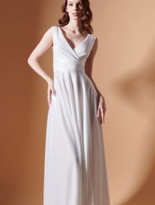 Модное белое шифоновое платье | Белое макси-платье | Потрясающее платье с открытой спиной