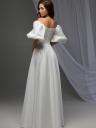Длинное свадебное платье с открытыми плечами, фото 3