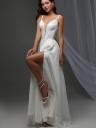 Длинное атласное платье для невесты, фото 4