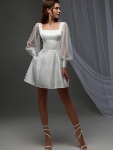Короткое корсетное платье на свадьбу, розпись или вечиринку для невест