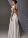 Длинное белое атласное платье для невесты, фото 3