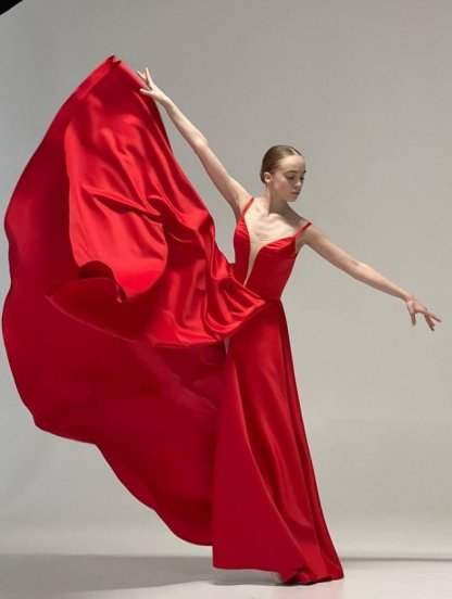 Нарядное длинное красное платье на свадьбу или выпускной, фото 1