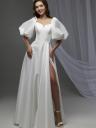 Длинное свадебное платье с открытыми плечами, фото 5