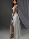 Длинное атласное платье для невесты, фото 2
