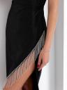 Элегантное черное облегающее платье-миди для самбы, фото 3