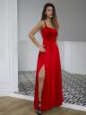 Атласное платье макси для выпускного вечера вашей мечты красного цвета, фото 3