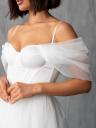 Нарядное корсетное белое платье с чашками, фото 4