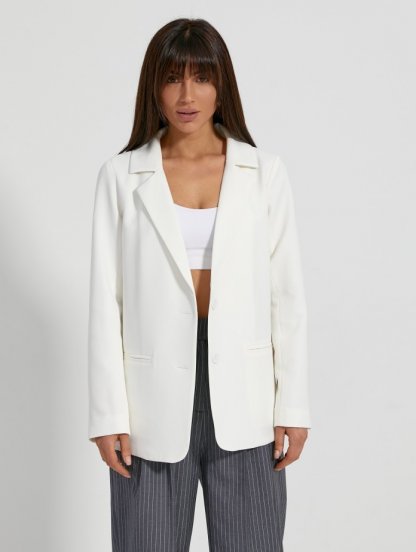 Стильный белый женский пиджак, фото 1