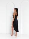 Элегантное черное облегающее платье-миди для самбы, фото 5