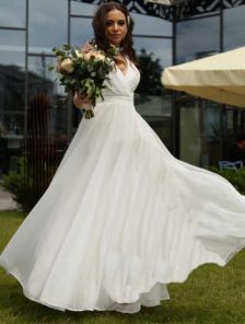 Нарядное белое платье большого размера для невест
