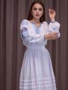 Увеличить фото Белое платье-вышиванка с открытыми плечами, фото 3