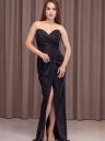 Вечернее черное платье рыбка со шлейфом, фото 2