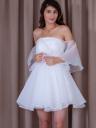 Пышное легкое шифоновое короткое платье с пышной юбкой, фото 6