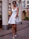 Короткое коктейльное нарядное платье с бантами, фото 5