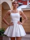 Белое короткое корсетное платье с короткой пышной юбкой, фото 2