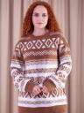 Теплый вязаный свитер с орнаментом "вышиванка", фото 2