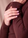 Однотонный базовый гольф шоколадного цвета с натуральным кашемиром и ангорой, фото 3