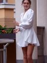 Увеличить фото Короткое коктейльное платье-шорты белого цвета, фото 6