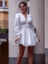 Увеличить фото Короткое коктейльное платье-шорты белого цвета, фото 8