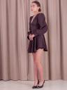 Увеличить фото Нарядное коктейльное платье-шорты шоколадного цвета, фото 4